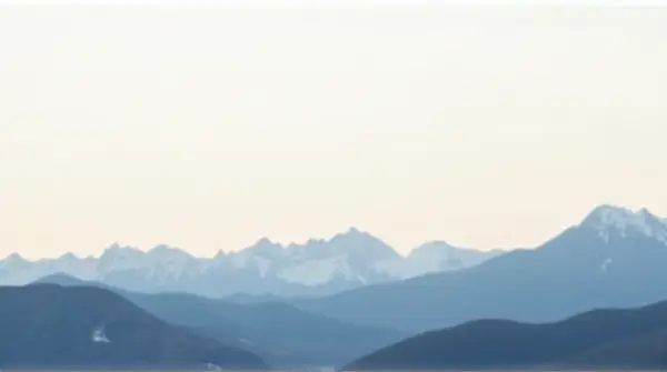 Jagged Peaks Horizon With Snow Caps