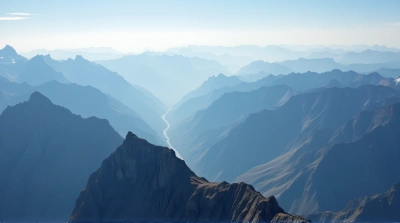 Jagged Ridge Layers Under Bright Sky