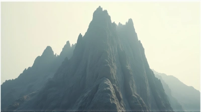 Jagged Rocky Peak With Rugged Terrain Texture