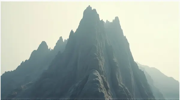 Jagged Rocky Peak With Rugged Terrain Texture