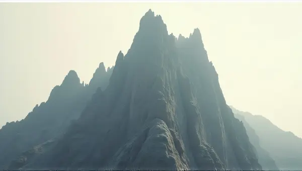 Jagged Rocky Peak With Rugged Terrain Texture