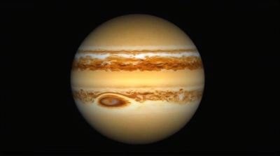 Large Gas Giant Illustration With Color Bands