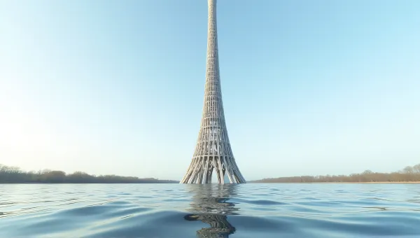 Lattice Structure Above Rippling Lake Surface
