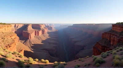 Layered Sedimentary Canyon With Sharp Contours