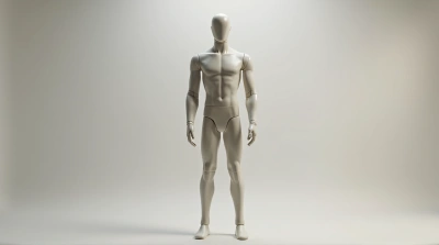 Lifelike Mannequin Standing Upright In Studio