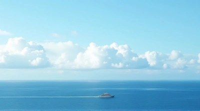 Lone Sailboat Sailing Across Vast Ocean Horizon