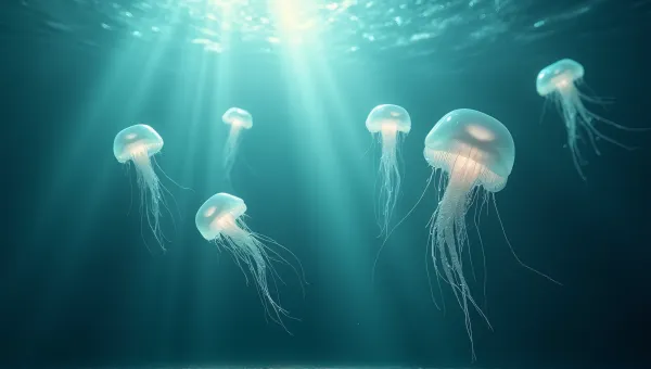 Luminous Jelly-Like Creatures in Soft Light