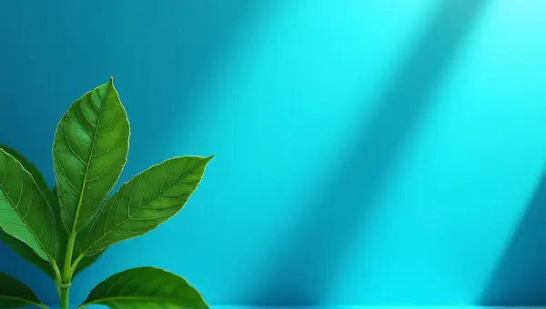 Lush Leaf With Serene Sky Background
