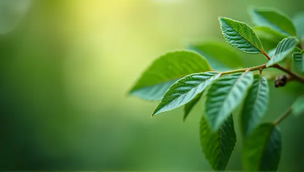 Macro Foliage Patterns With Soft Blurred Background