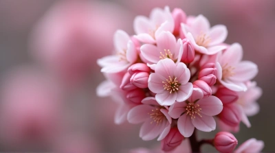 Macro Pink Blossoms Texture Close-Up