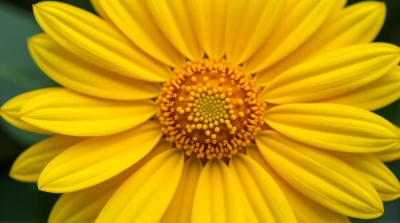 Macro Shot Of Golden Bloom With Pollen Detail