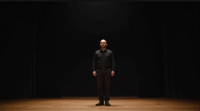 Man In Black Jacket On Wooden Platform