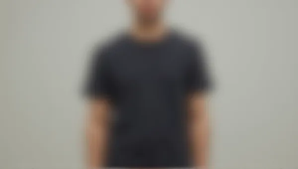 Man Wearing Dark T-Shirt Standing Relaxed