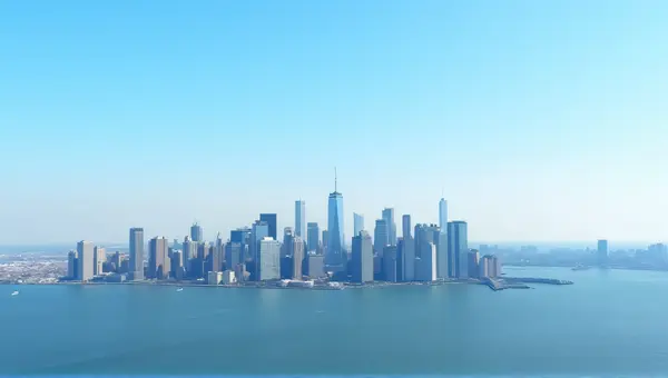 Manhattan High-Rise Buildings East Coast Panorama
