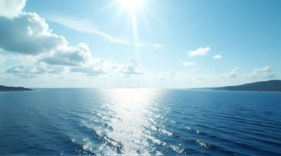 Marine Landscape With Rippling Water And Clouds