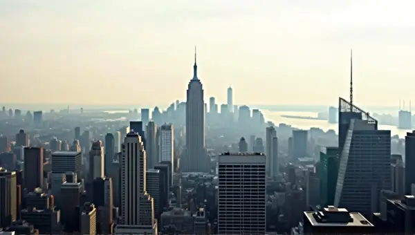 Metropolis Skyline With Towering Skyscrapers Panorama