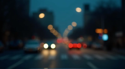 Metropolitan Avenue At Night With Soft Focus