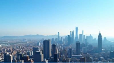 Metropolitan Skyline With Reflective Glass Buildings