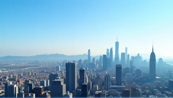 Metropolitan Skyline With Reflective Glass Buildings