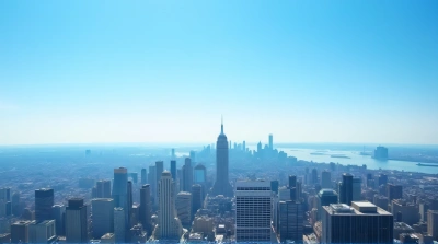 Metropolitan Skyline View From Elevated Point