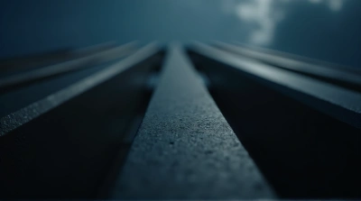 Modern Skyscraper Details Against Dark Sky