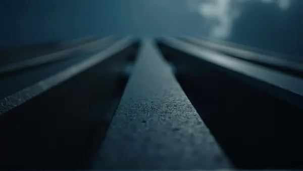 Modern Skyscraper Details Against Dark Sky