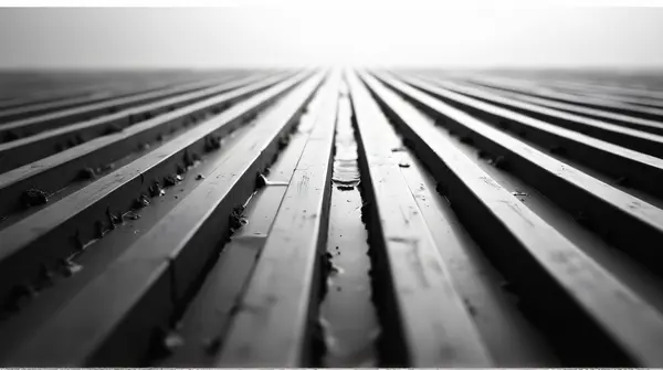 Monochrome Streaks Showing Rhythm And Repetition