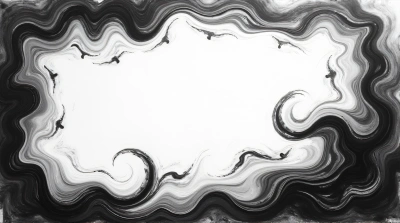Monochrome Swirling Black And White Shapes