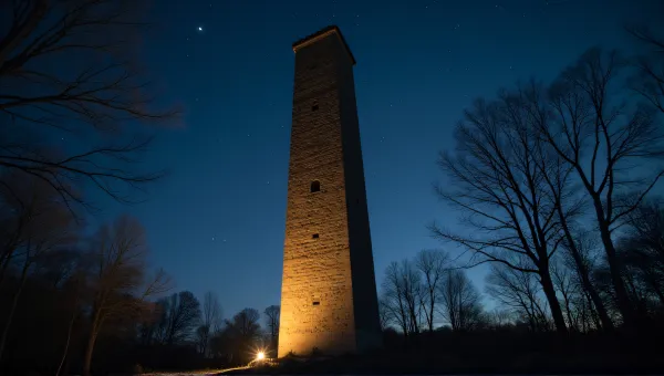 Monolithic Structure Under Starry Sky At Night