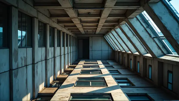Multi-Level Tower With Geometric Window Patterns