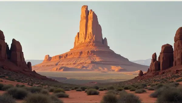 Ochre Peak With Jagged Rock Formations
