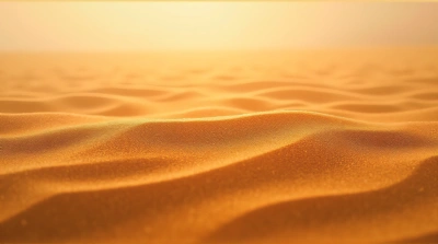 Ochre Sand Grains With Soft Motion Streaks