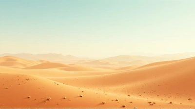 Ochre Soil Landscape Under Clear Blue Sky