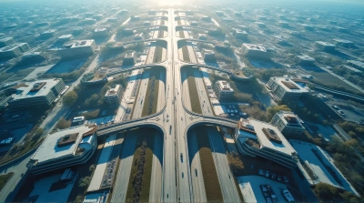 Overhead View Of Complex Road Network Patterns