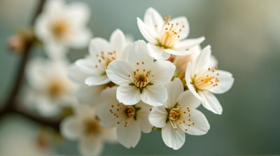 Pale Flower Texture Extreme Close-Up Detail