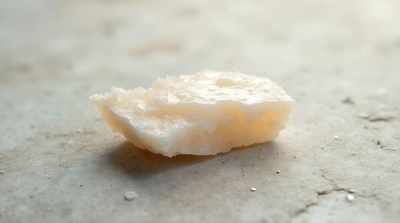 Pale Mineral Shard With Jagged Edges On Mottled Surface