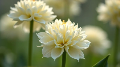 Pale Petals Clustered On Slender Stems Closeup