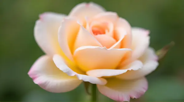Pale Rose Blossom Close-Up With Layered Petals