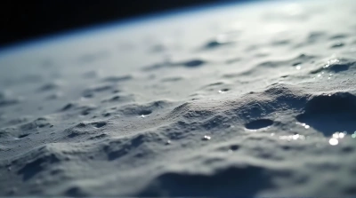 Pale Satellite Surface Texture Under Soft Light