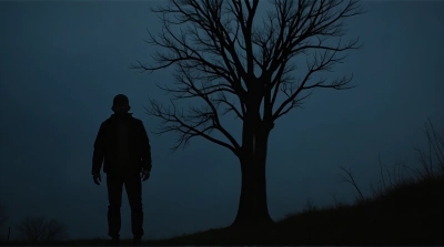 Person In Black Jacket With Leafless Tree Silhouette
