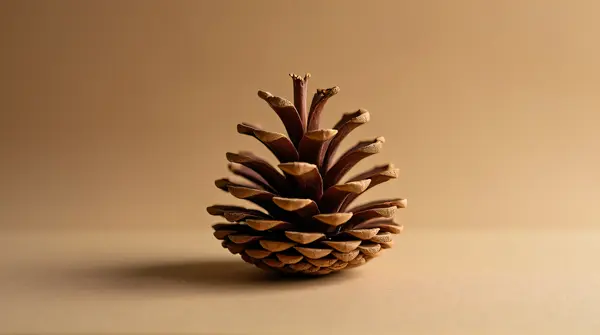 Pine Cone Close-Up With Warm Sepia Tones