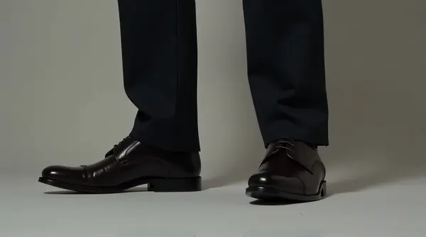 Polished Leather Shoes Close-Up Texture