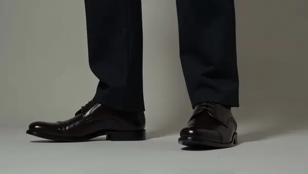 Polished Leather Shoes Close-Up Texture