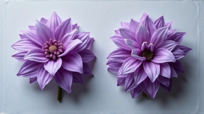 Purple Blossoms Clustered On Textured Surface