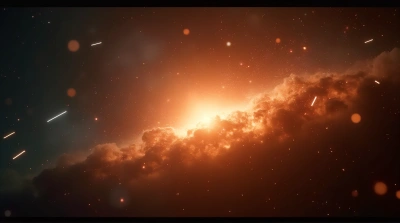 Radiant Pyrotechnics Bursting Against Celestial Sky