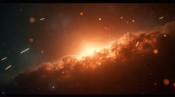 Radiant Pyrotechnics Bursting Against Celestial Sky