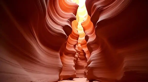 Red Rock Formations With Layered Striations