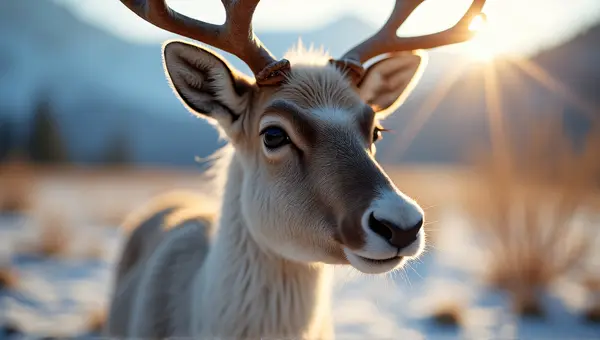 Reindeer Profile In Soft Natural Light