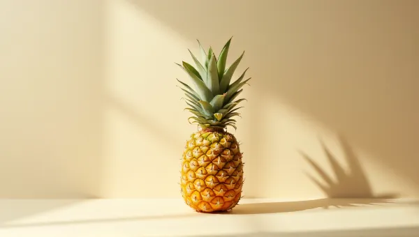 Ripe Pineapple Close-Up With Soft Side Lighting