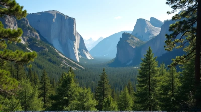 Rocky Peaks Overlooking Lush Woodland Canopy